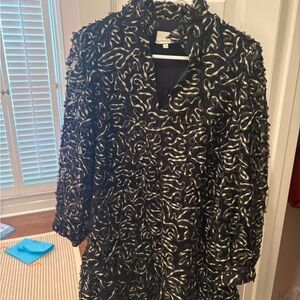 Tuckernuck Black and Silver Textured Mini Dress